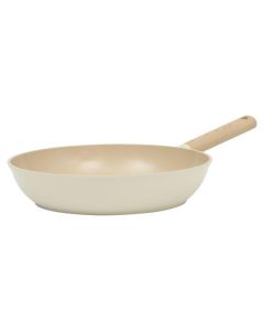 Gibson Elite Folkstone 12 Inch Ceramic Nonstick Cast Aluminum Frypan in Beige